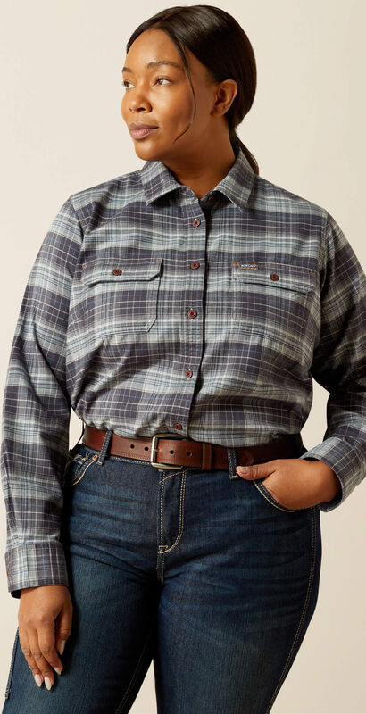 Rebar DuraStretch Flannel Tunic Front Plus